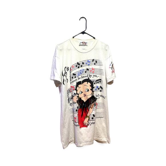 Vintage 1994 Single Stitched Betty Boop Intimates T-shirt One Size Rare Music - Picture 1 of 7